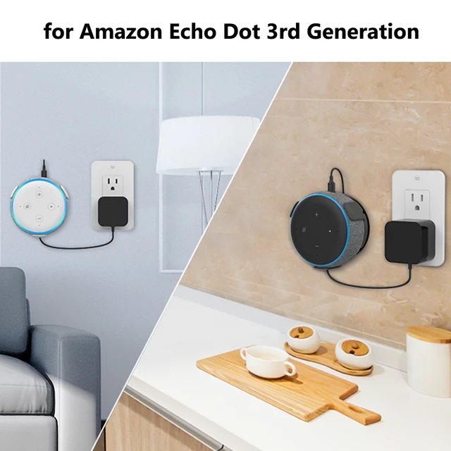 Echo Dot-soporte De Pared Para Altavoz, Accesorio Para  Alexa Echo  Dot 4 5 3. ª Generación, Ahorro De Espacio Con Soporte De Gestión De Cables  - Accesorios Para Altavoces - AliExpress