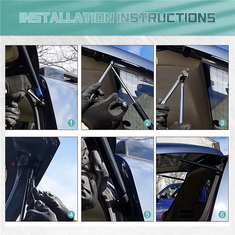 2Pcs/set For Lexus RX300 1999 2000 2001-2003 Car Rear Bonnet Tailgate Boot Support Bars Spring Shock Gas Strut Auto Accessories 6