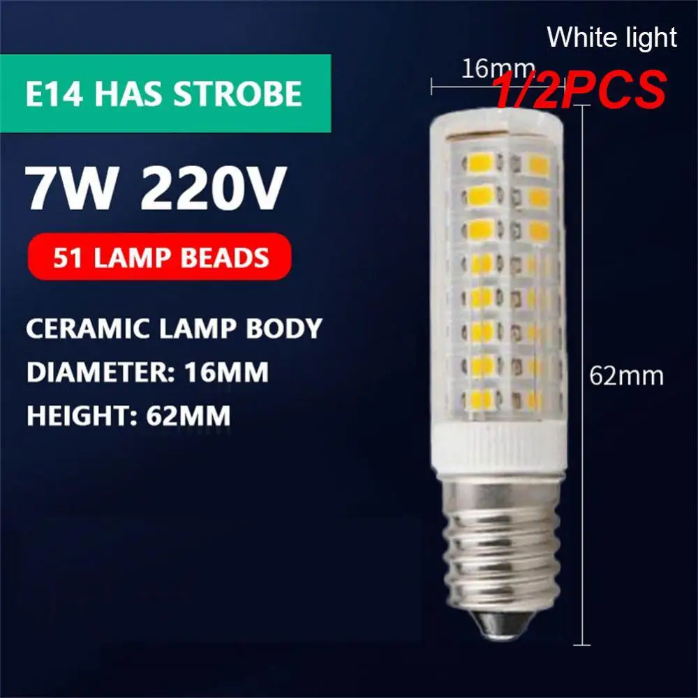 

1/2PCS Latest MiniLED bulb E14 220V 3W 5W 7W 9W 12W LED CORN bulb SMD2835 360 Beam Angle replacement halogen chandelier