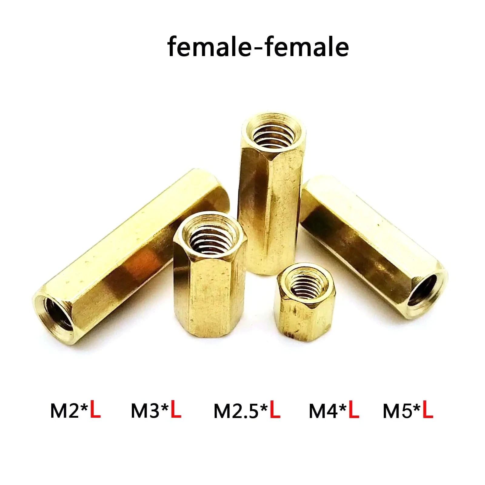 10/50pc Solid Brass Copper M2 M2.5 M3 M4 Hex Standoff Hexagon Pillar M-F  F-F Male-Female Female Spacer for PCB Board Motherboard - AliExpress