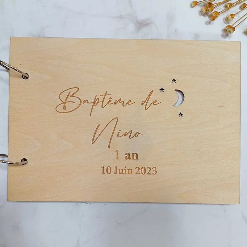 Wedding Guestbook Guest Book for Wedding Baptism Communion Hollow Out Stars and Moon Simple and Romantic Supplies