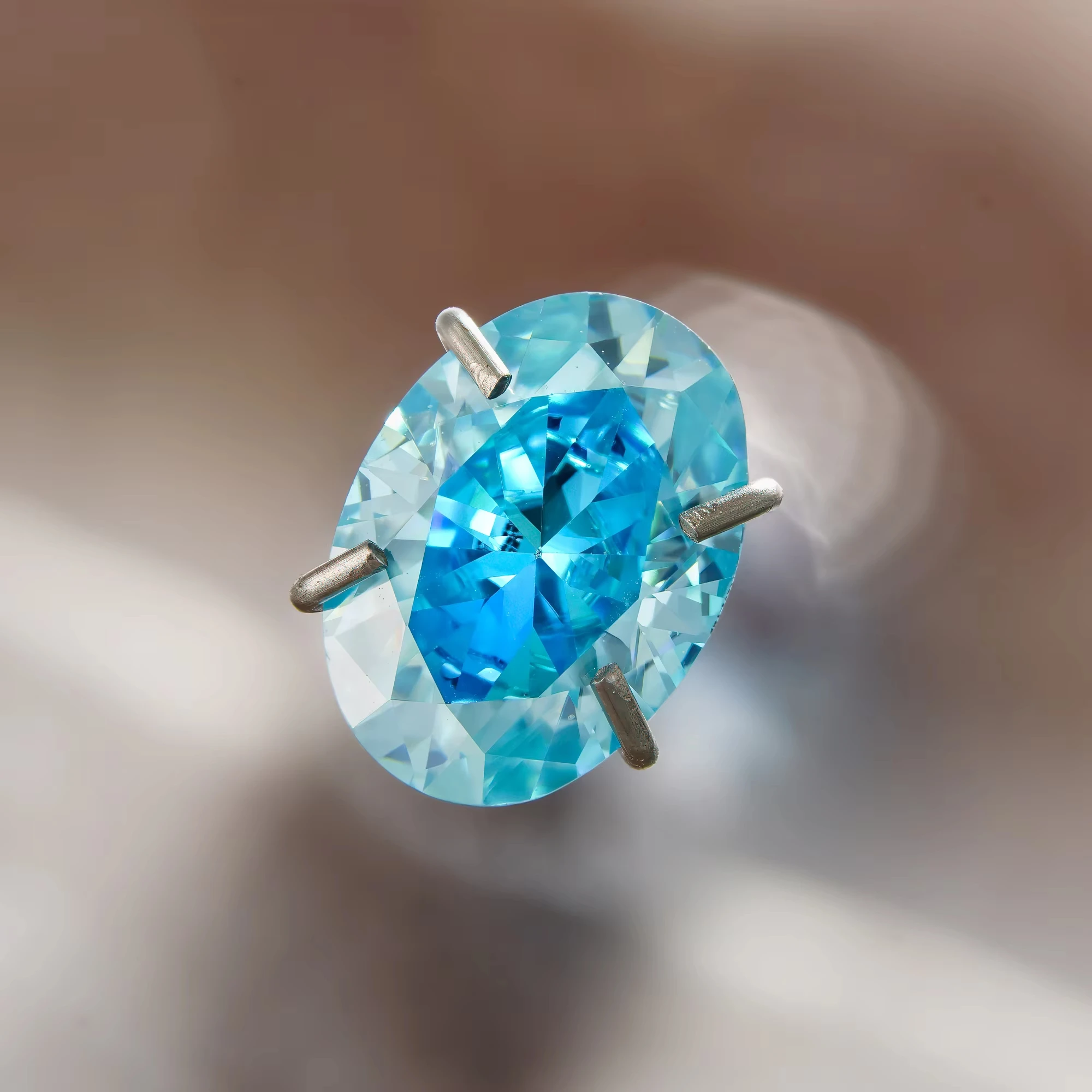 0.5-10ct 플랫 씨 블루 랩 성장 모이사나이트 스톤 하트 루즈 모이사나이트 다이아몬드 아스처/에메랄드/타원형 모이사나이트 루즈 스톤