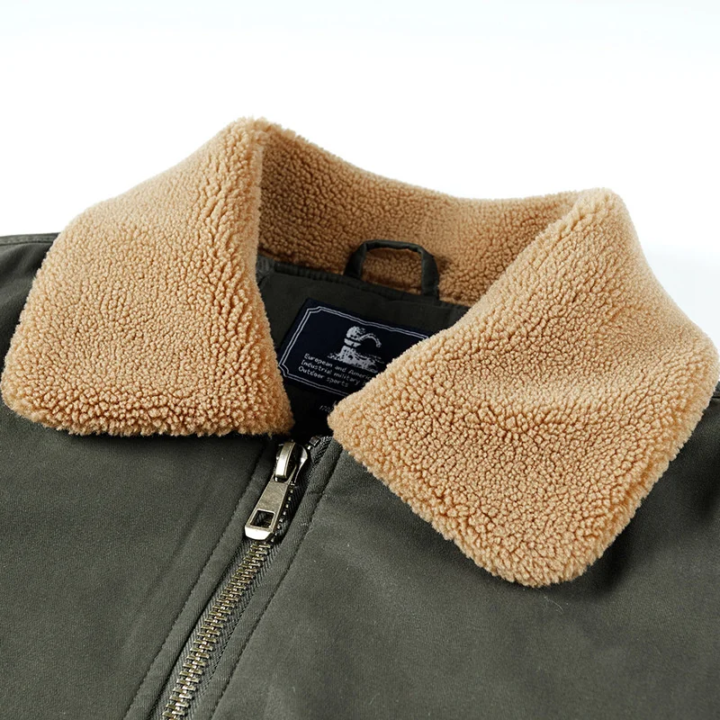 

Men's winter clothes jacket casual velvet thick loose lapels plus size cotton top daily fashion men's clothing