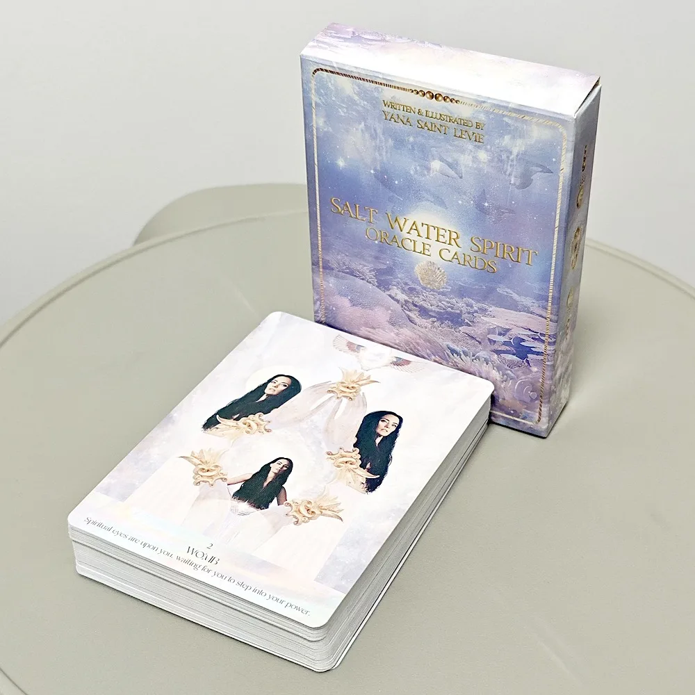 Salt Water Oracle Deck 10.4*7.3cm 55 Pcs Oracle Cards Help Clarify The World Around You Through A Deeper Perspective 2