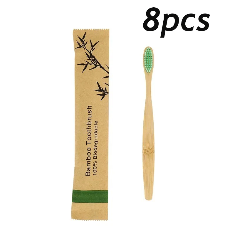 Eco-Friendly Bamboo Toothbrush - Reusable and Portable Wooden Soft Bristles