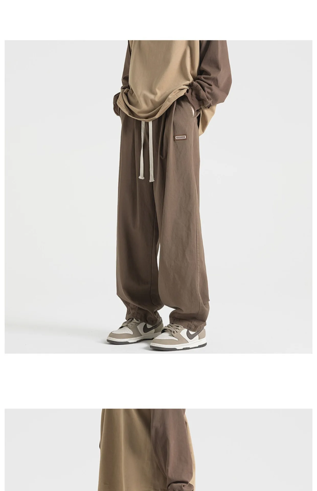 Casual Pants Men's Spring And Autumn Wide-legged Korean Version Of The Trend of Loose Dragging Retro American straight