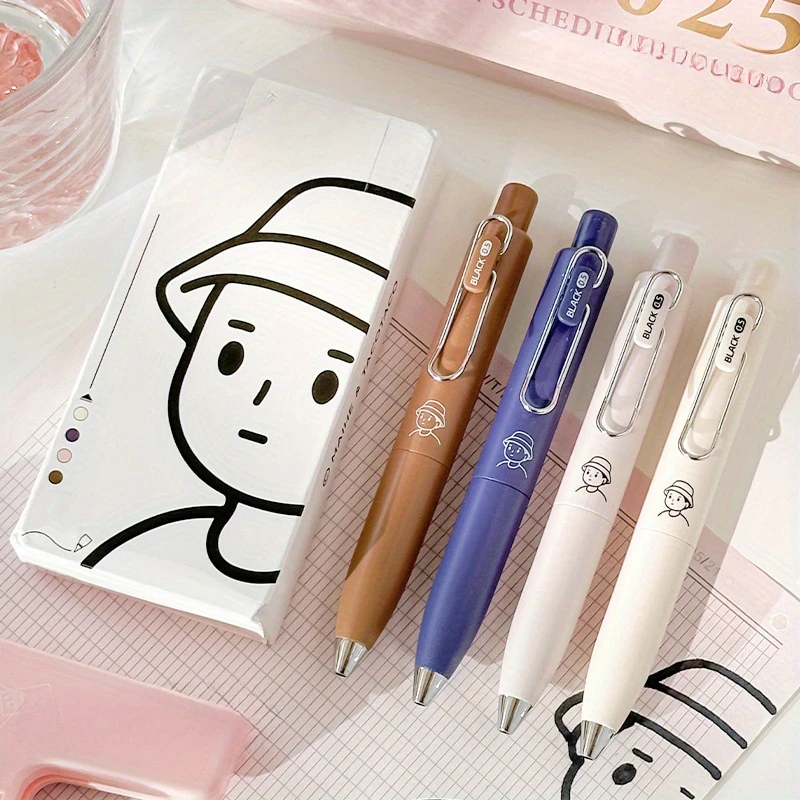 4pcs Quick Dry Gel Pens – 0.5mm Fine Point Black Ink Pens for Smooth Writing, Ideal for Journaling, Office, and School Supplies - 2