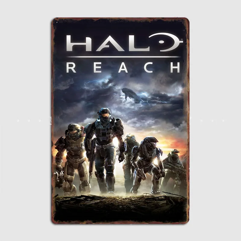 Halo Wars Reach Vertical Combat Evolved Metal Sign Pub Club Vintage Garage Home Printing Wall Decor Tin Poster Room Decoration