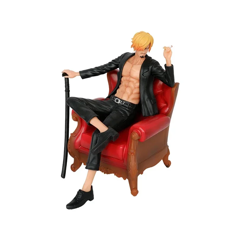 

One Piece Anime Action Figure Vinsmoke Sanji Sitting Position Sofa PVC Statue Ornament Toys for Christmas Gifts