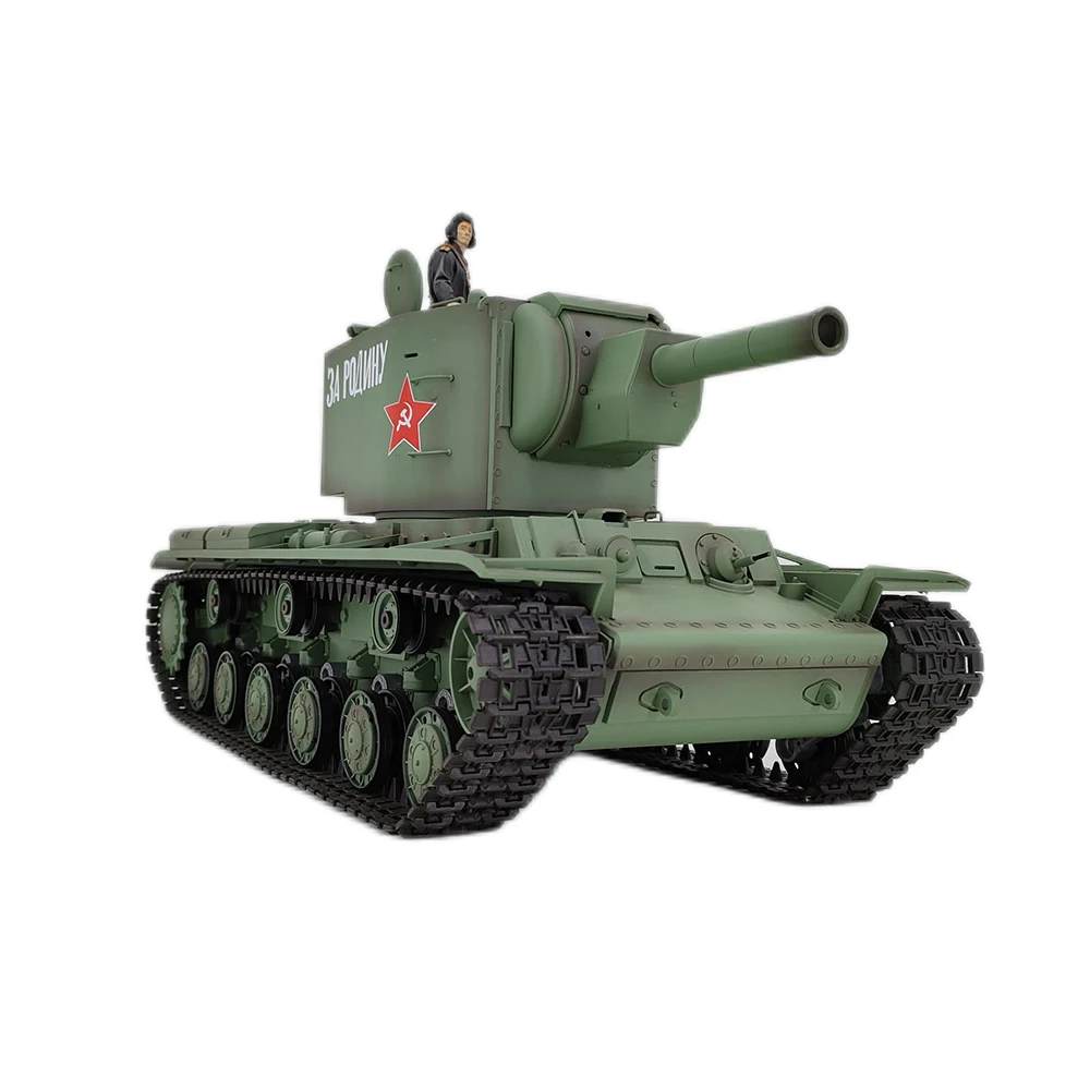 Coolbank Henglong 3949-1 1:16 체중계 러시아 KV-2 메인 배틀 탱크 모델, 리모컨 RC 탱크, 소년 14 + 군용 차량 장난감