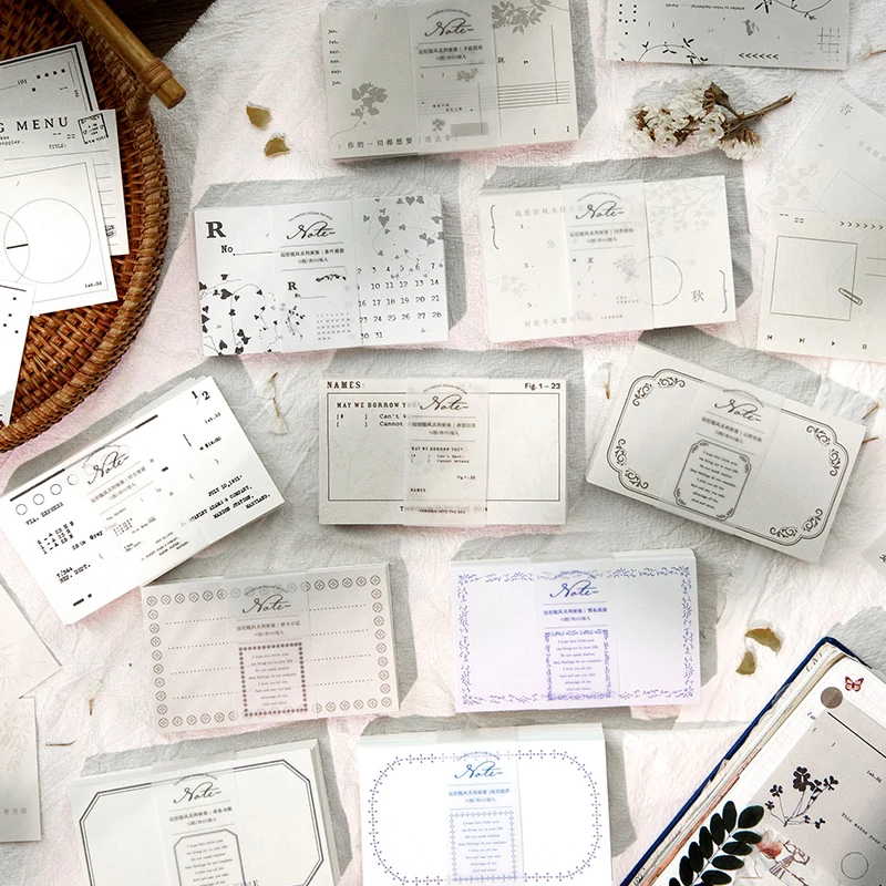 

Yoofun 100sheets Simple INS Message Notes Journal Scrapbooking Decor Material Papers Memo Pads School Office Stationery