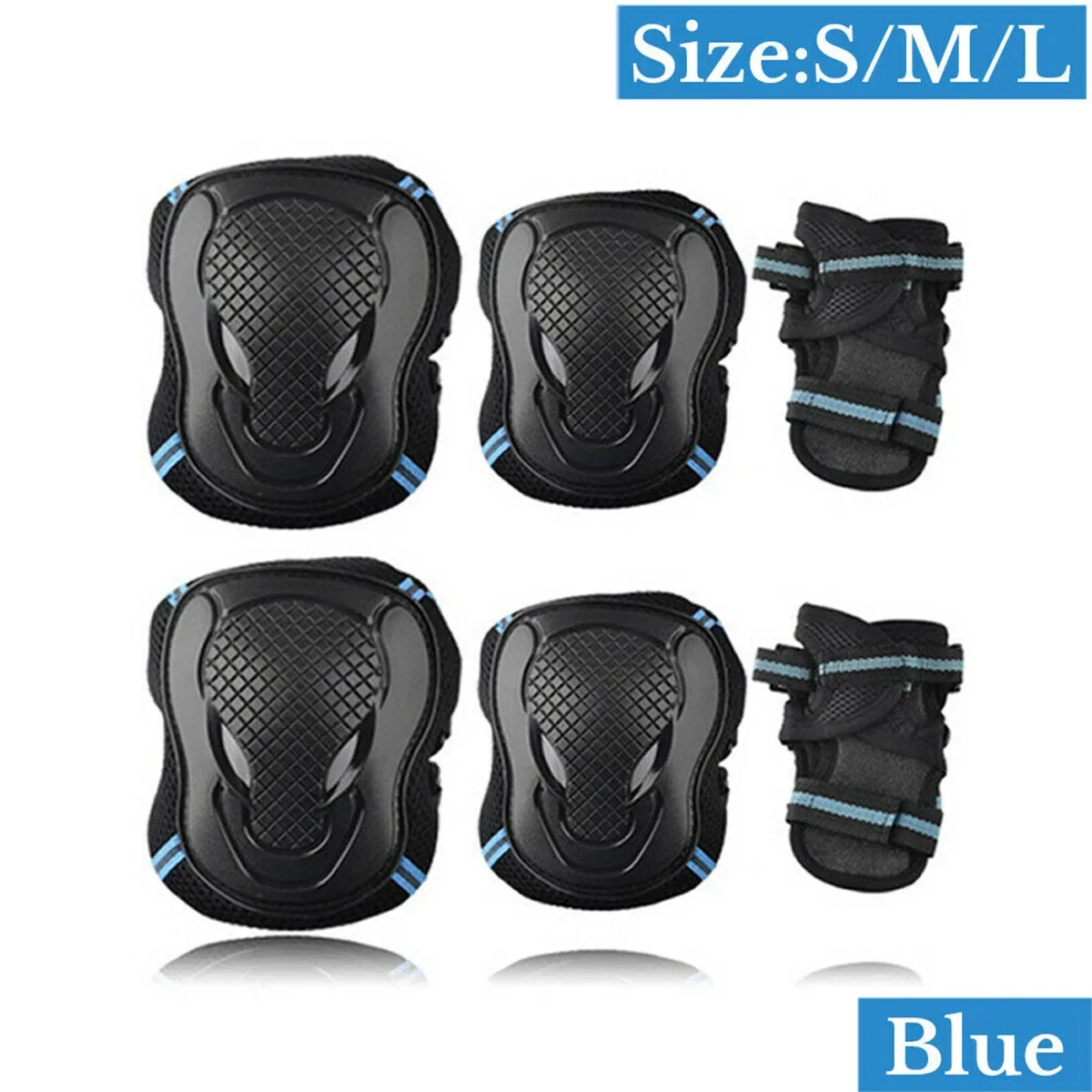 6PCS Adult Children Knee Pads Elbow Pads Wrist Mesh Design Suitable for Roller Skates Skateboards Skating Bicycles Scooters Knee Pad Elbow Pads Wrist Guards