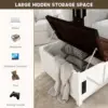Farmhouse Lift Top Coffee Table with Storage, Wood Square Center Table with Charging Station&USB Ports,Living Room Central Table 3
