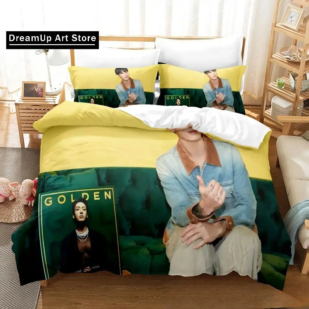 3D Print Kpop Jeon Jung Kook Album Bedding Set Boys Girls Twin Queen King Size Duvet Cover Pillowcase Bed boys Adult Bedroom 6