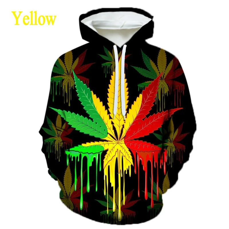 

New Bob Marley & Weeds Leaf 3D Printing Men's Personality Hip-hop Fun Unisex Casual Skull Hoodie Jacket Harajuku Style
