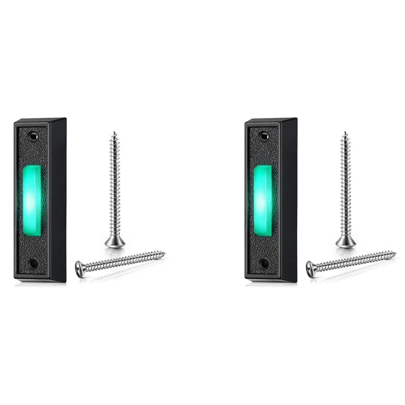 LED 조명 유선 초인종 단추, 초인종 링 단추 교체, 벽걸이 문짝 오프너 스위..