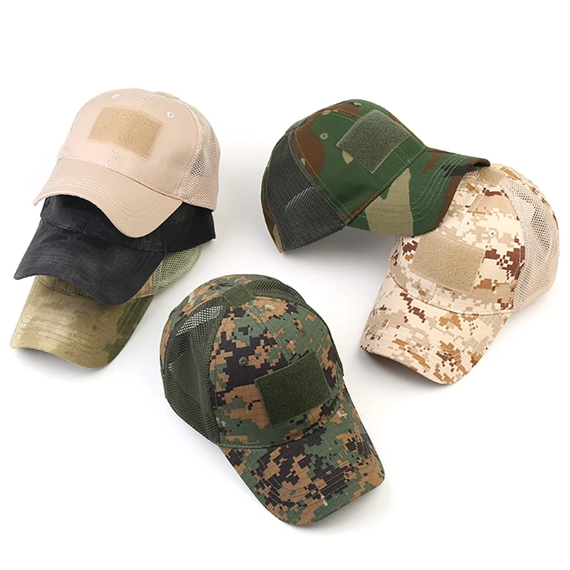 

Outdoor Multicam Camouflage Mesh Cap Tactical Military Army Airsoft Fishing Hunting Hiking Basketball Snapback Adjustable Hat