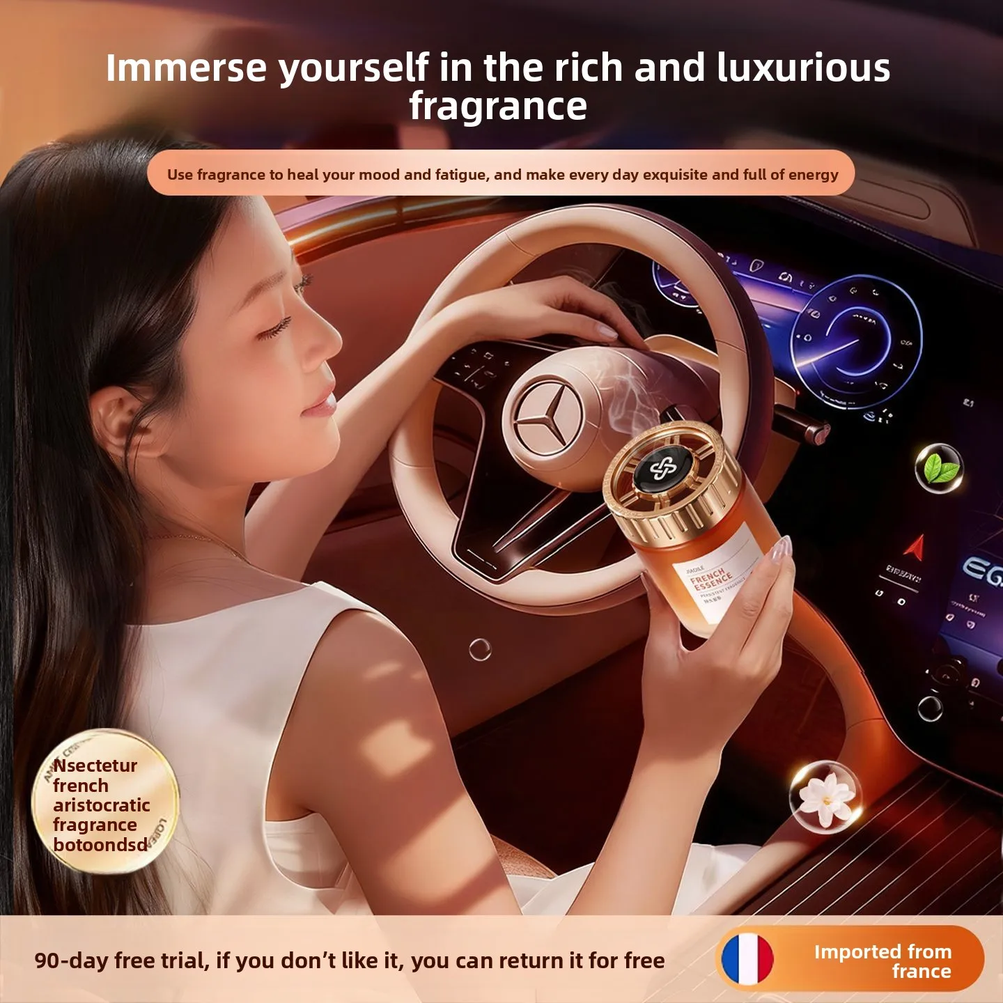 Car-Mounted Solid Aromatherapy Balm For Eliminating Odors In The Car, Long-Lasting Fragrance, High-End New Car Perfume_voghion.com
