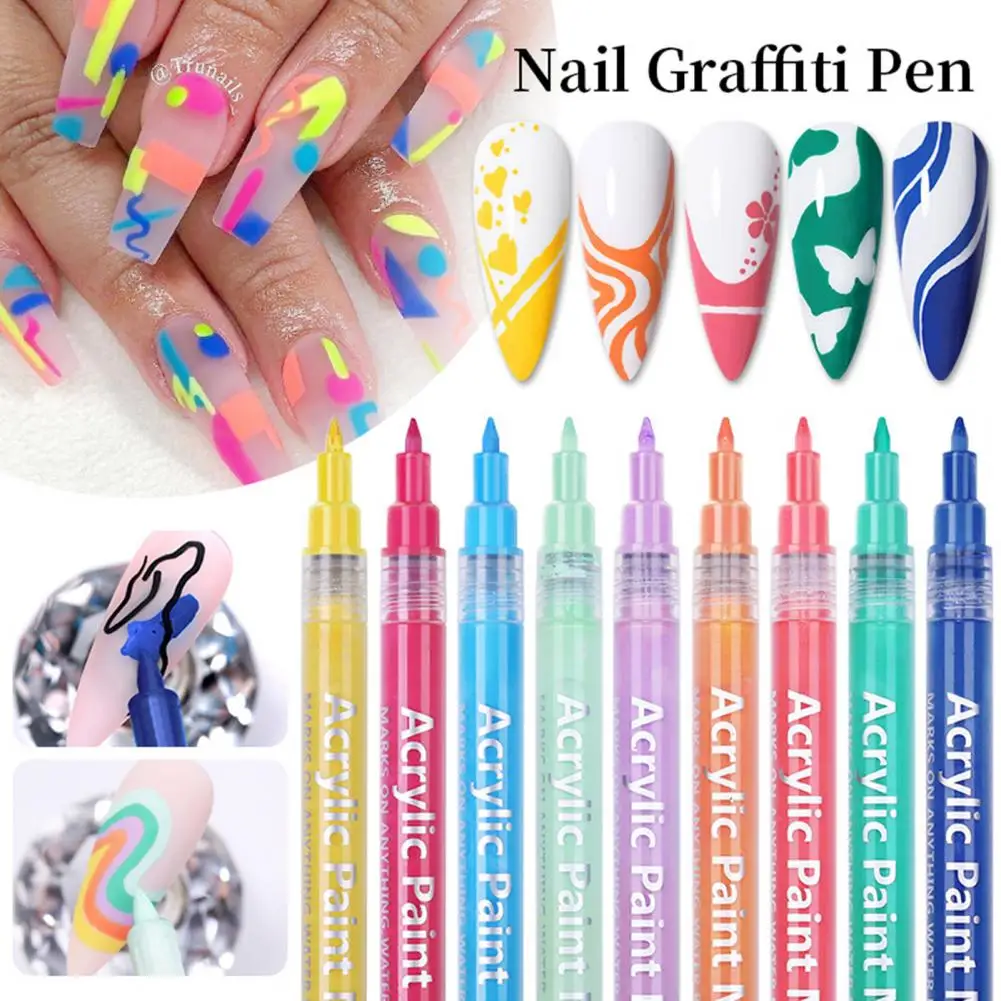 Voorzitter fonds versieren 4Pcs Goede Nail Art Pennen Lichtgewicht Nagellak Pennen Levendige Kleur  Decoratieve Nail Art Pen Tekening Schilderen Liner Brush| | - AliExpress