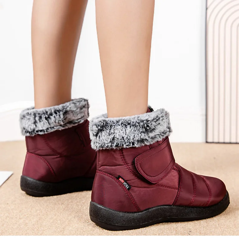 Frauen Stiefel Wasserdichte Frauen Stiefeletten Warm Halten Pelz Winter Schuhe Frau Schnee Stiefel 2025, Neue Winter Botas Mujer schwarz Boot – Detail 8
