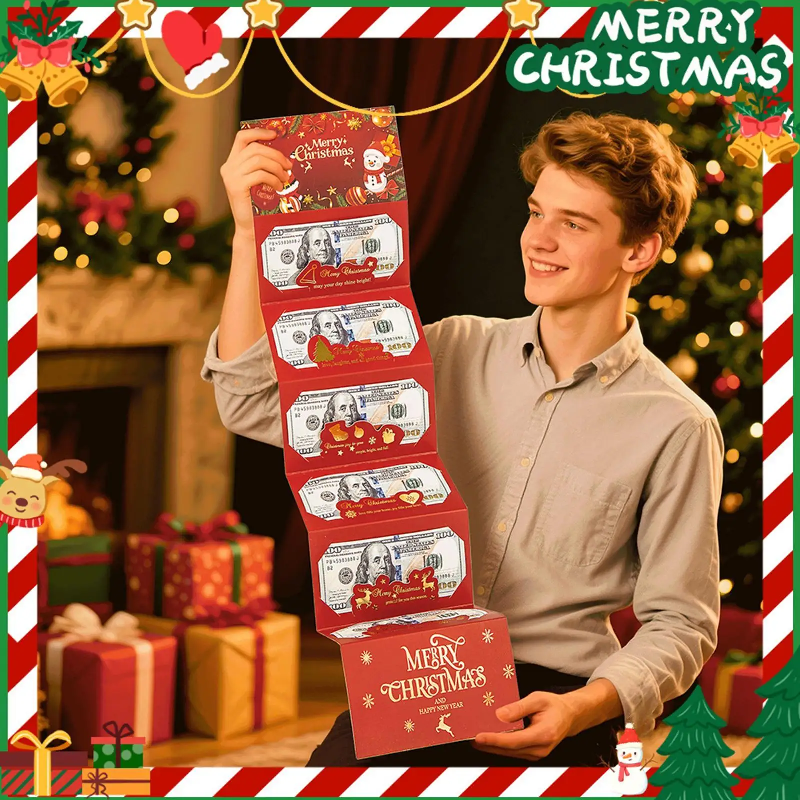 Christmas Money Holders Money Christmas Card Holder Holiday Decoration for Fathers Mothers Parents Event Organizers Women Men