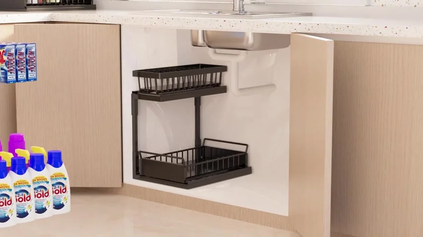 Boîte De Rangement Pour Porte D'armoire De Cuisine, Adhésive