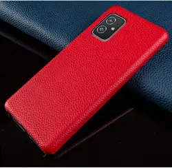 Luxury Real Genuine Leather Case - Elegant Protective Back Cover for Genuine Leather (Red)
