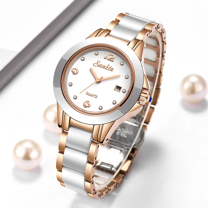 Women Watches Electronic Watch Rose Gold Ladies Bracelet Waterproof Quartz For Women