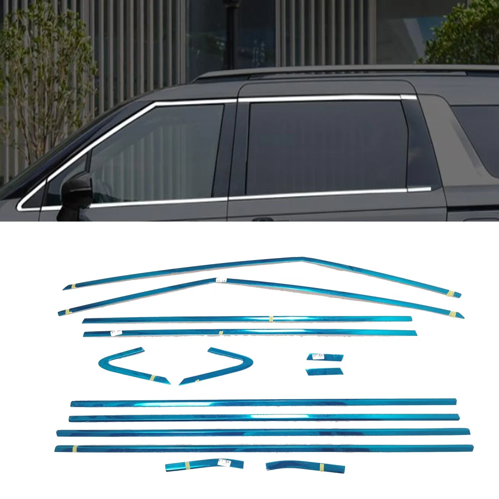 

14 шт., хромированная Верхняя и нижняя крышка окна для Kia Carnival KA4 2021 2022