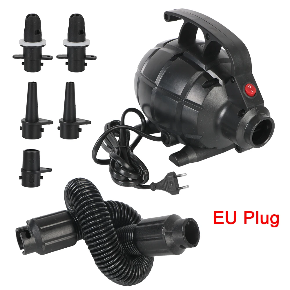 가정용 가정용 캠핑 유틸리티 도구 에어 침대 공기 인플레이션 도구 EU/US 플러그 600W 공기 압축기 휴대용 에어 매트 전기 공기 펌프