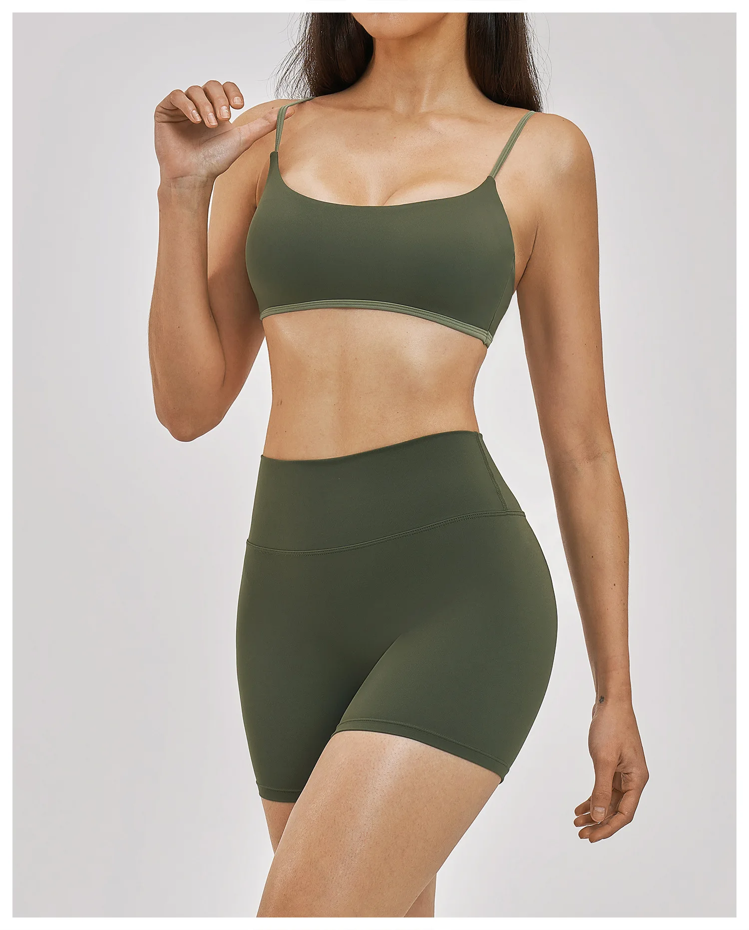 Women Sports Bra False Two-piece Push-up Shockproof Running Bra_voghion.com