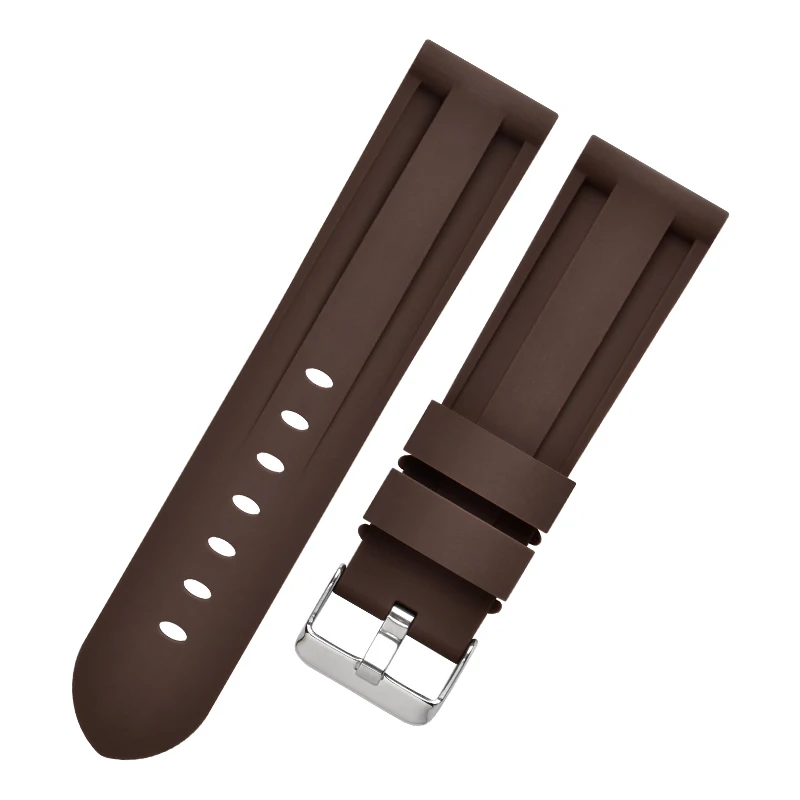 Waterproof Silicone Sport Watch Strap - Universal Rubber Bracelet Belt, Multiple Sizes Available