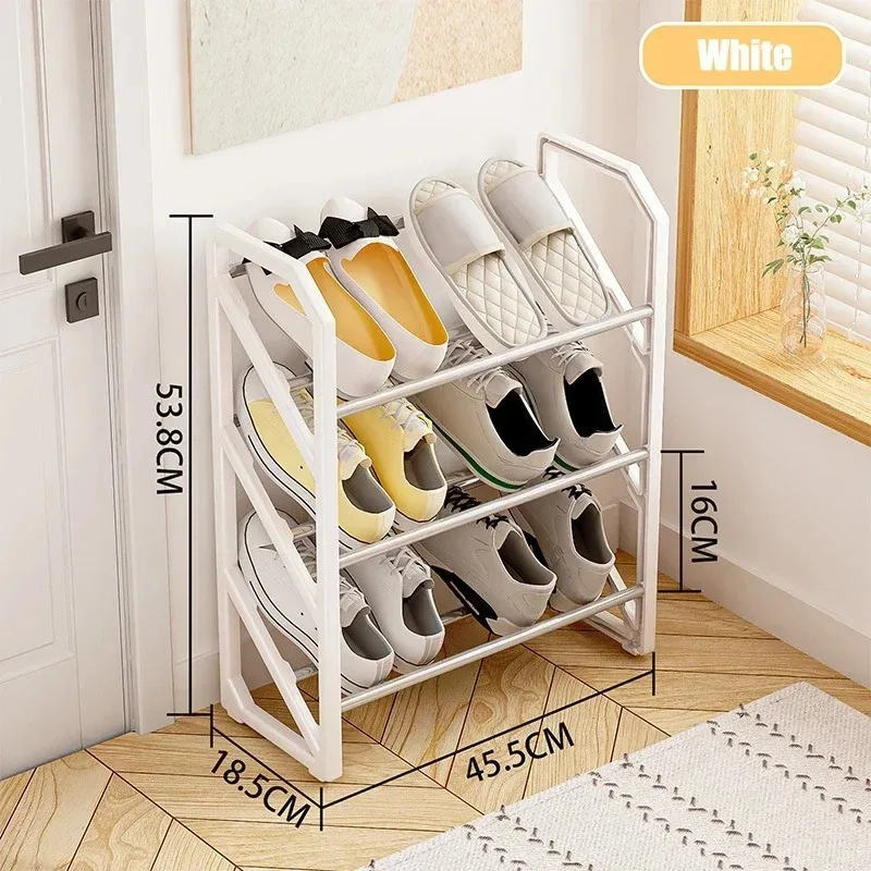 Simple Shoe Rack Hallway Shoe Rack Easy To Assemble Shoes Racks Trapezoidal Living Room Space Saving Shoes Shelf Room Balcony