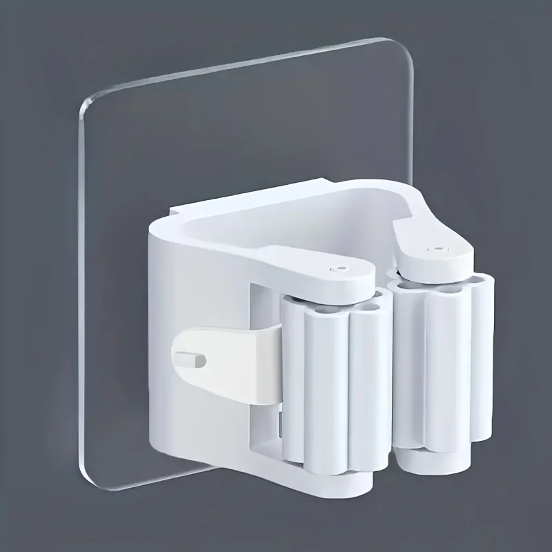 Mop Holder Wall-Mounted Plastic 3 Pcs