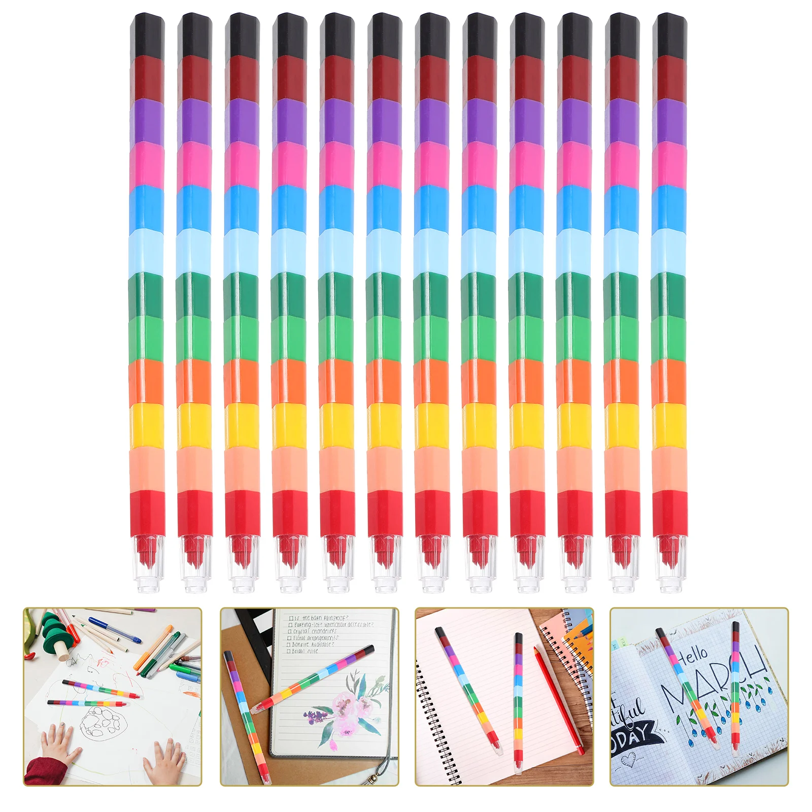 

Pencils Crayons Practical Different Color Beautiful Colour Pen Crayons Painting Tools for Students Kids