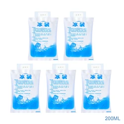 Eco-Friendly Reusable Gel Ice Packs for Pain Relief and Injury Recovery - Set of 5 (200ML)