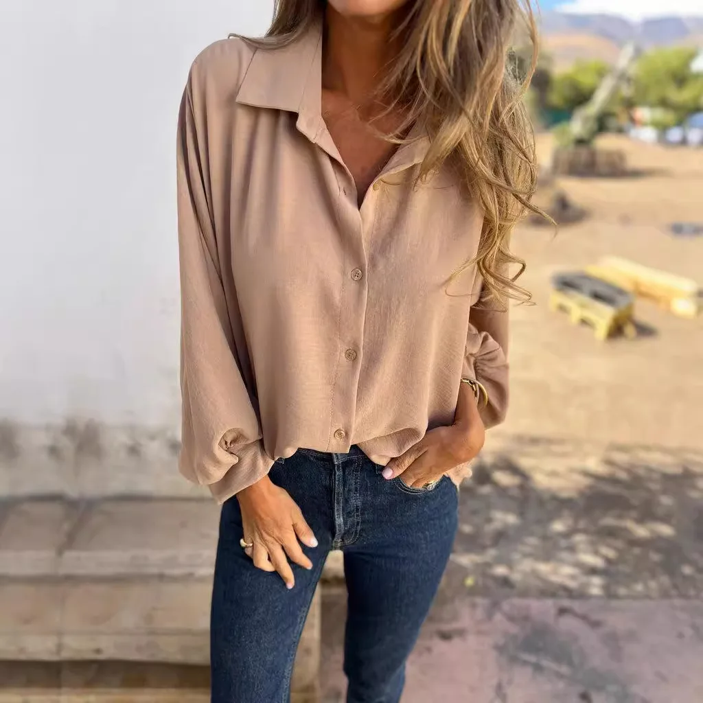 Women Long Sleeve Casual Blouse Shirt