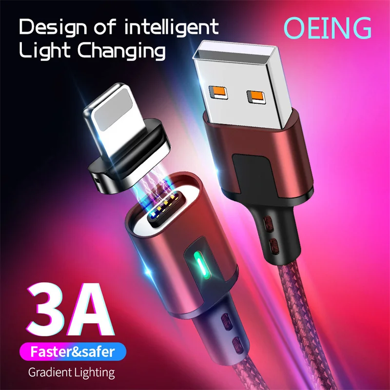 Магнитный зарядный кабель Micro USB Type-C 3 А |