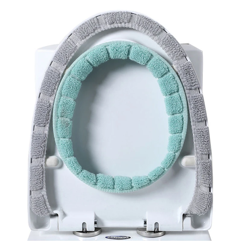 Winter Warm Toilet Seat Cover Mat Bathroom Toilet Pad Cushion with Handle Thicker Soft Washable Closestool Warmer Accessories 2