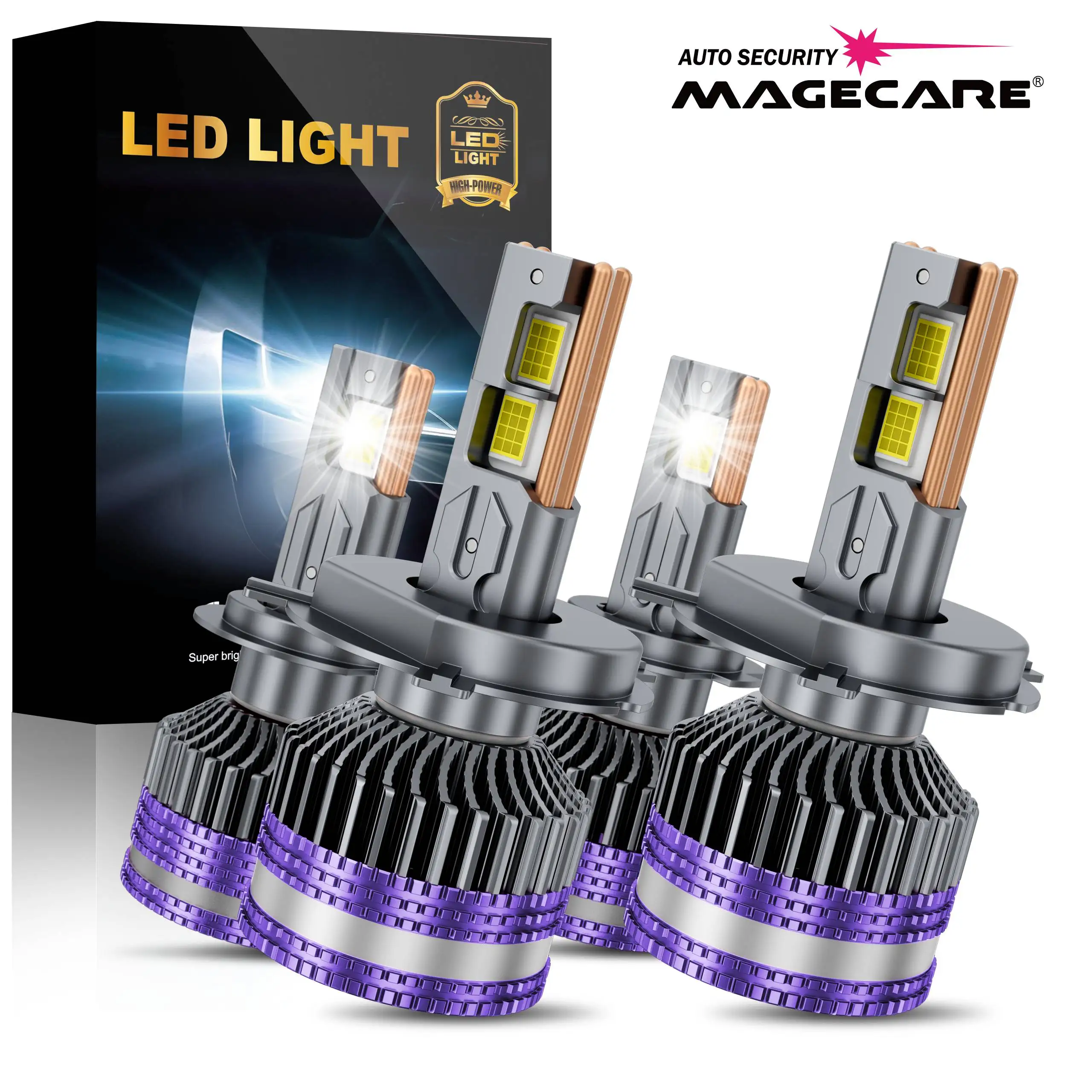 Bombillas LED para faros delanteros H4 H7, Chip CSP 4575 H1/H3/H11/9005/HB3/9006/HB4 Plug & Play, IP68, resistentes al agua, para luces de faros delanteros de coche, 2 uds.