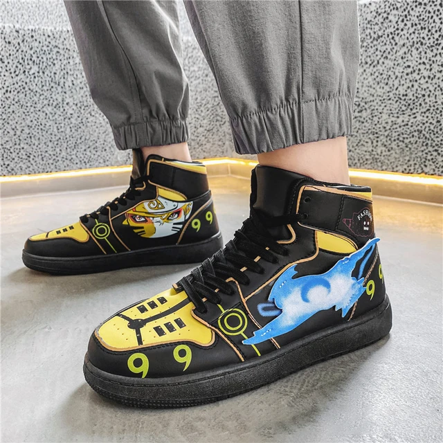 Cartoon Cosplay Sneakers Demon Slayer Shoes Men Women High Top Vulcanized Sports Running Shoes Kamado Tanjirou Casual Shoes xuanwo