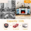 72" LED Electric Fireplace with Mantel, Fireplace TV Stand for 80 Inch TV, Modern Entertainment Center with Storage 3
