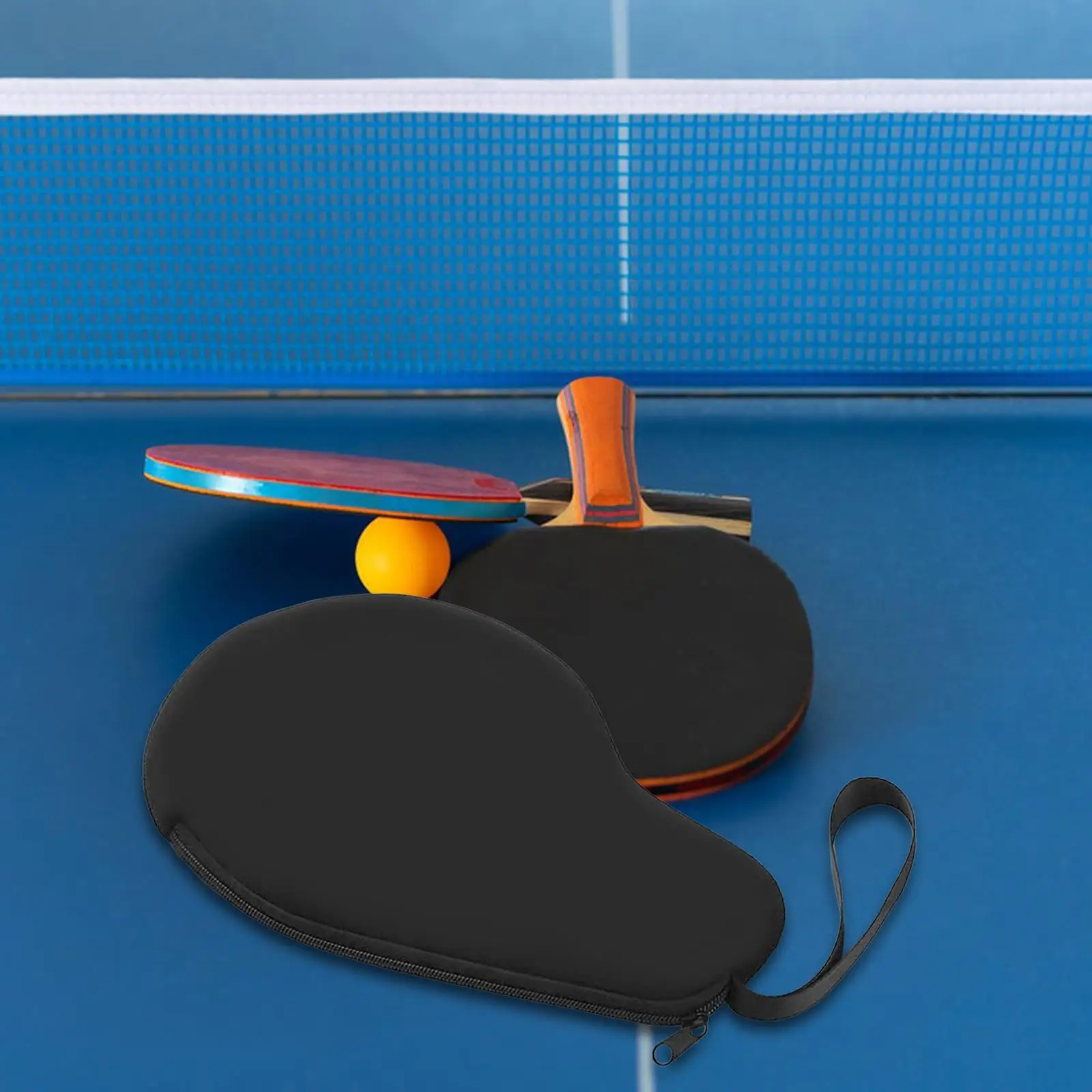 

Ping Pong Paddle Case Zipper Closure Portable Wear Resistant Ping Pong Paddle Cover Table Tennis Cover for Unisex Training