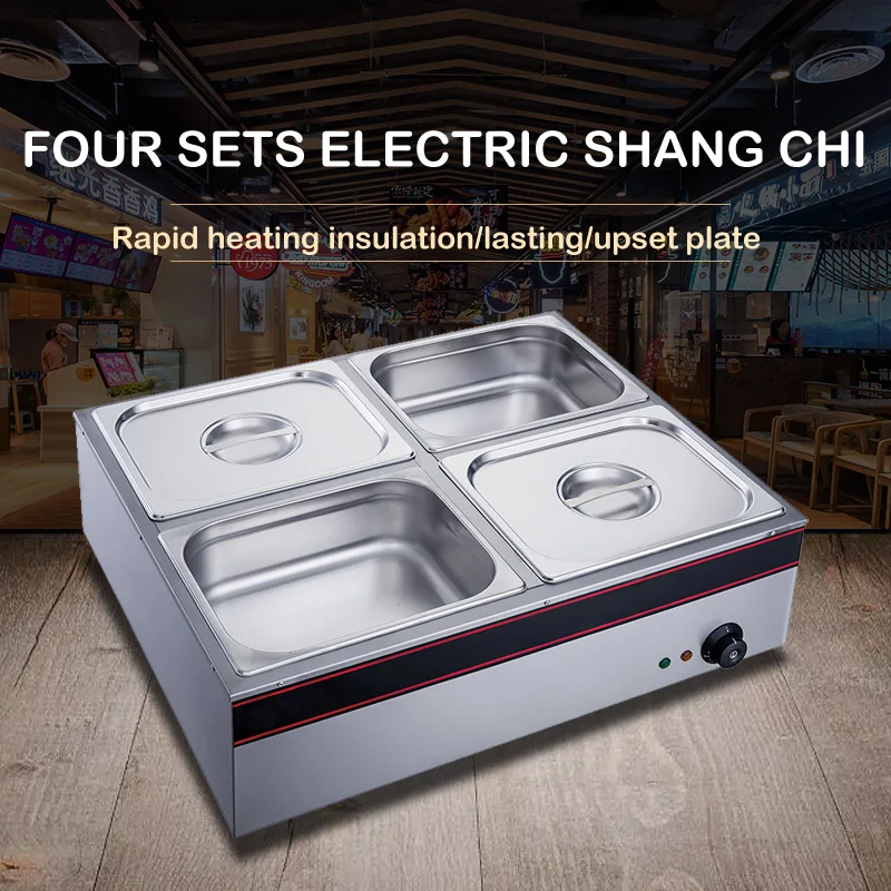 3 Plate Electric Shang Chi Heat Insulation Shang Chi Stainless Steel Material Insulated Soup Bowl Insulating Basin