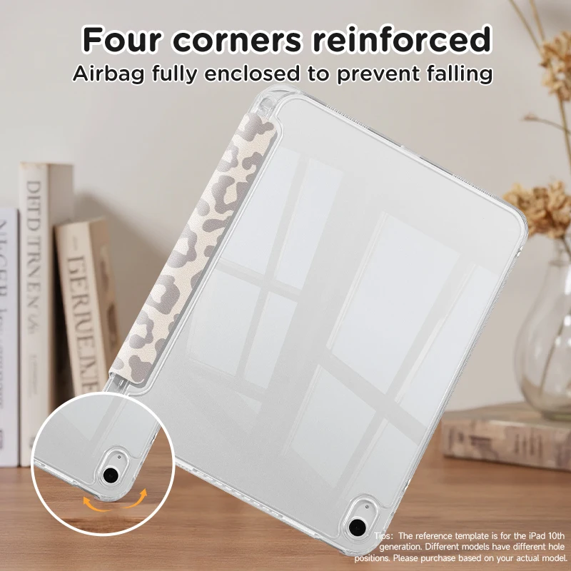 Versatile Y-Fold Adjustable iPad Case with Auto Wake/Sleep, Multi-Angle Viewing, Built-in Pen Slot, Lightweight and Durable Design