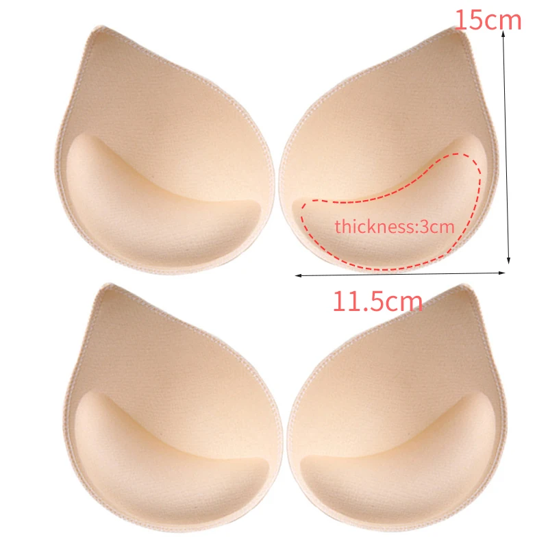 6-Piece Women's Removable Push-Up Bra Pads for Swimsuits and Bikinis