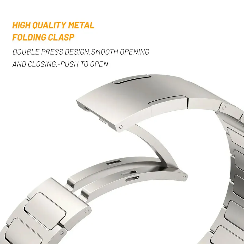 Luxury Titanium Strap For Apple Watch Ultra 2 49mm 45mm Bracelet Business Band For iWatch 9 8 7 6 5 4 SE 3 2 Wristband 44mm 42mm