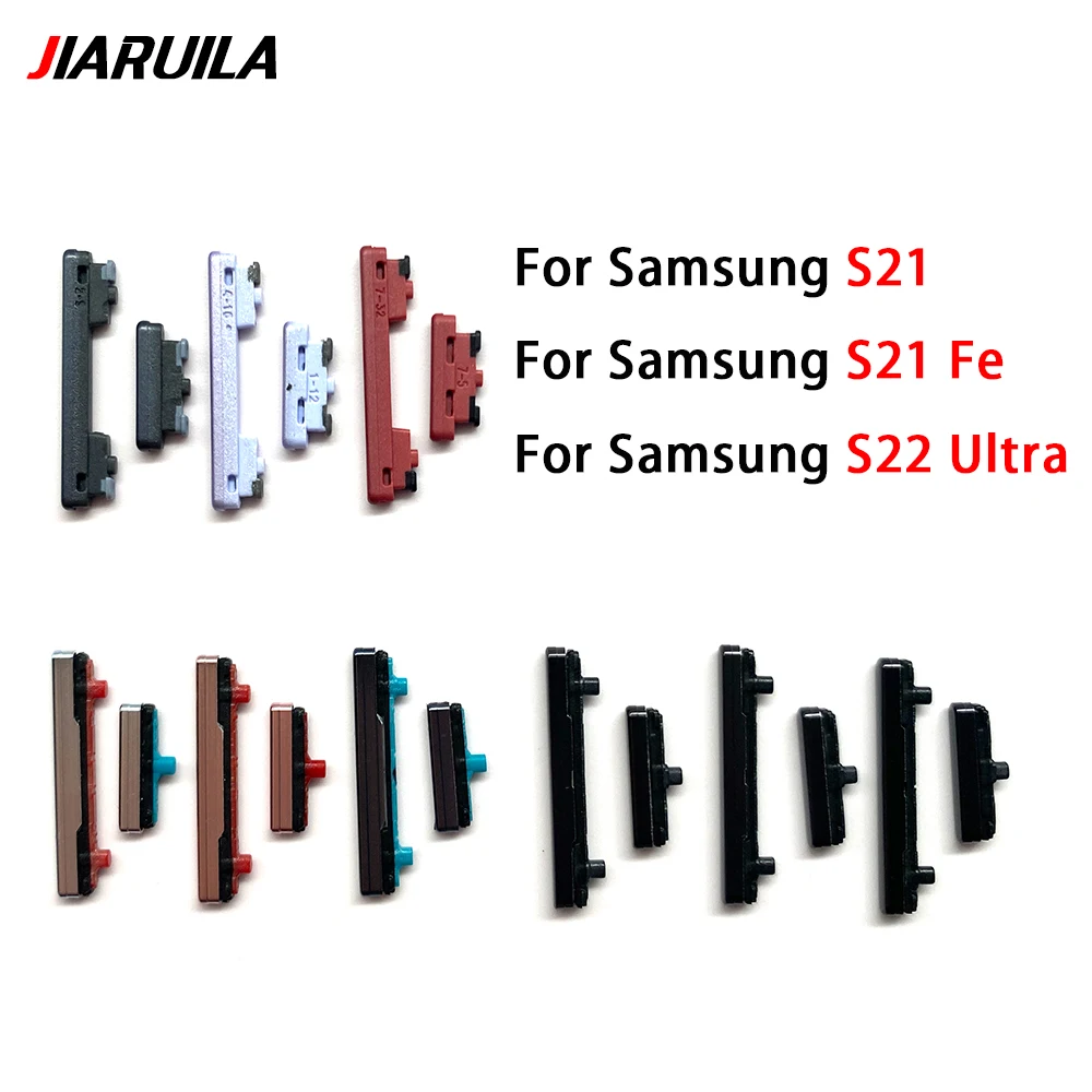 

10Pcs Power Volume Side Button For Samsung S21 / S21 Fe / S22 Ultra Power Button ON OFF Volume Up Down Side Button Key