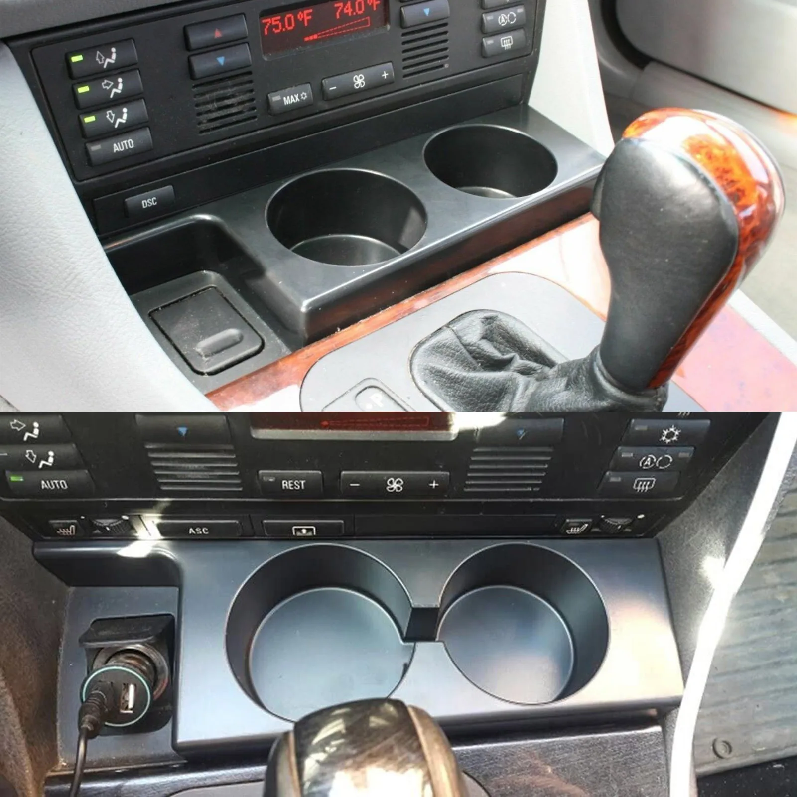 BMW E39 5시리즈 528i 525i 530i 540i M5 1997 1998 1999 2000 2001 2002 2003용 프론트 컵홀더 센터 콘솔 커버 액세서리