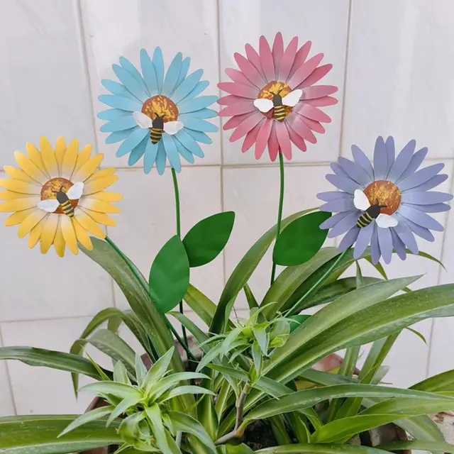 Virágbot Rozsda Bizonyító Rusztikus Napraforgó Tét Finom Kivitelezés A Gyep Udvari Napfényvirág Kerti Dekoráció Beltéri Szabadtéri Használat